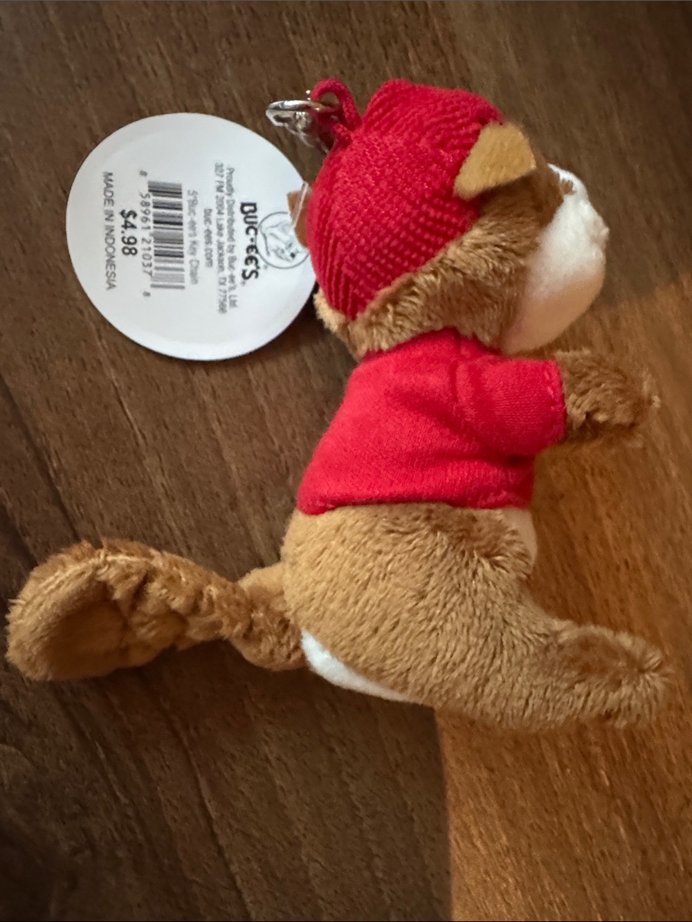 Buc-ee's Beaver Keychain Plush - Red & Brown - Picture 3 of 4